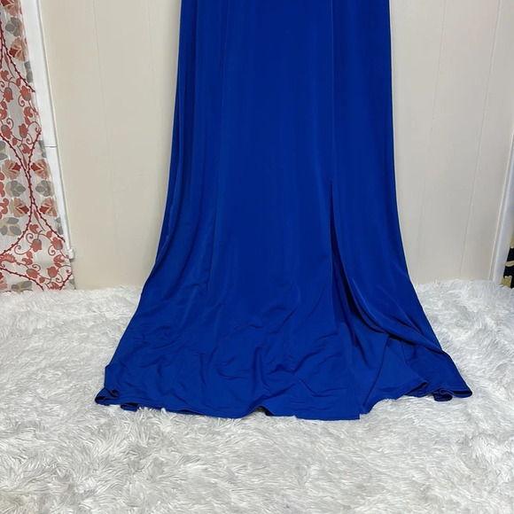 NWT En Focus Studio Royal Blue Empire waist Sequins Maxi Dress Sz 12 - Picture 2 of 14